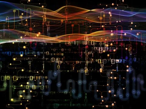 Computing Data Transfers Ilustração Stock