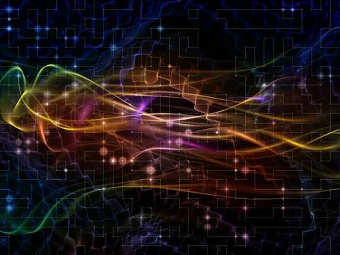 Computing Digital Grid 스톡 일러스트