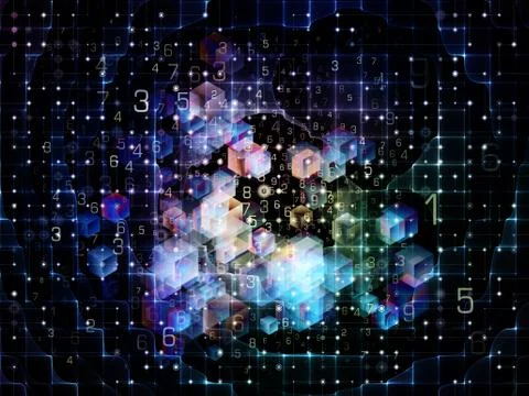 Computing Digital Grid Ilustração Stock