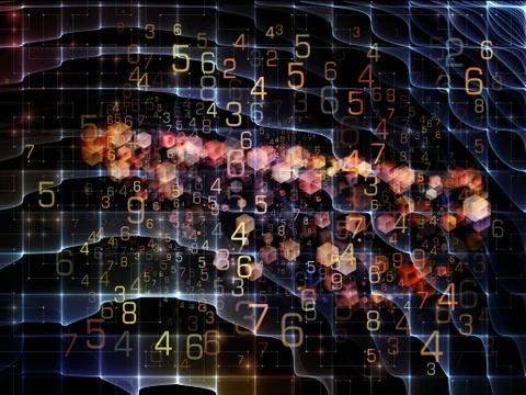 Computing Digital Grid Ilustração Stock