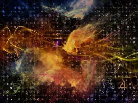 Computing Digital Grid Ilustração Stock