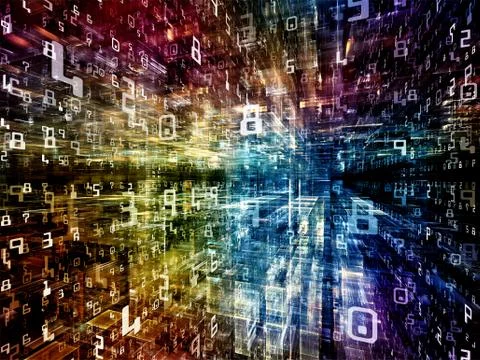 Computing Digital Space Ilustração Stock