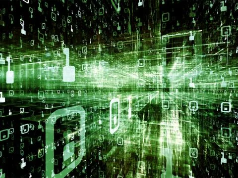 Computing Digital Space Ilustração Stock