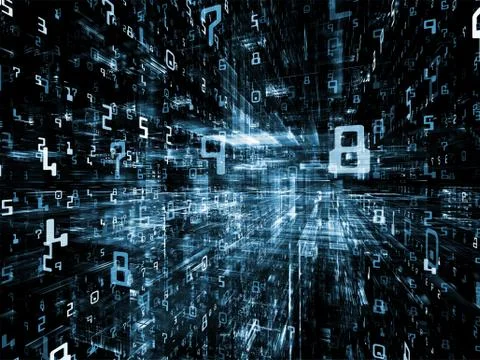 Computing Digital Space Ilustração Stock