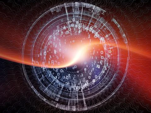 Computing Digital World Ilustração Stock