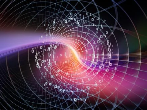 Computing Digital World 스톡 일러스트