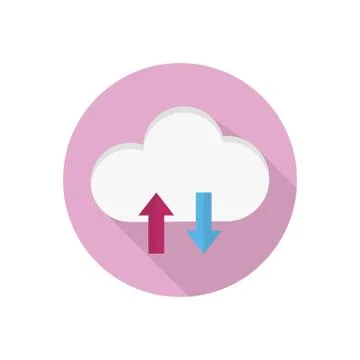 Computing flat color icon Stockillustratie