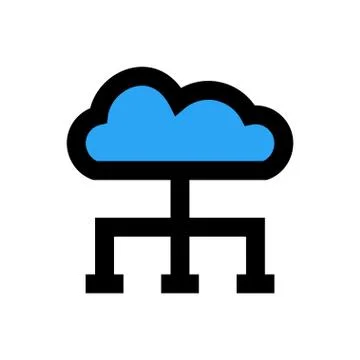 Computing flat color icon Ilustração Stock