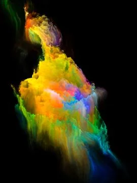 Computing Fractal Brush Illustrazione stock