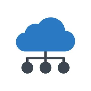 Computing glyph color icon Stock Illustration