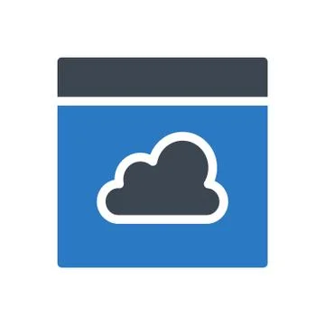 Computing glyph color icon Stock-Illustration