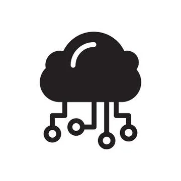 Computing glyph flat icon Stock-Illustration