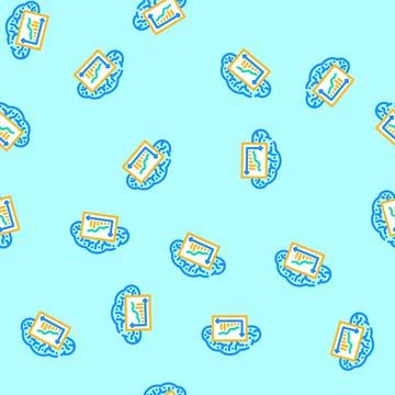 Computing graph cloud vector seamless pattern イラスト素材