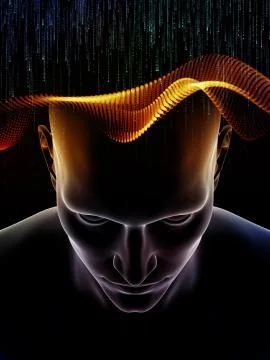 Computing Human Mind Ilustração Stock