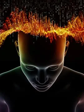 Computing Human Mind Ilustração Stock