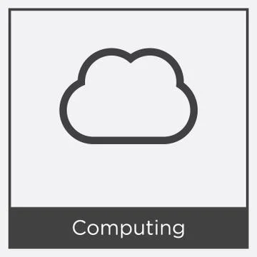 Computing icon isolated on white background Ilustração Stock Gratuita