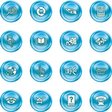 Computing icon set Illustrazione stock