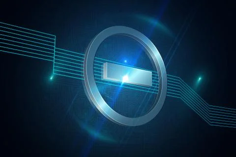 Computing icon on technical background Stock Illustration