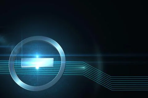 Computing icon on technical background Illustrazione stock