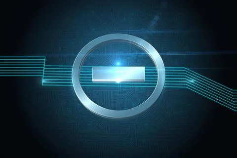 Computing icon on technical background 스톡 사진