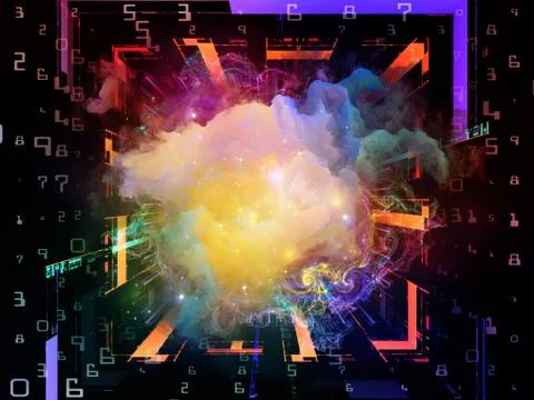 Computing Integers Ilustração Stock