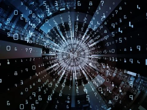 Computing Integers Ilustração Stock