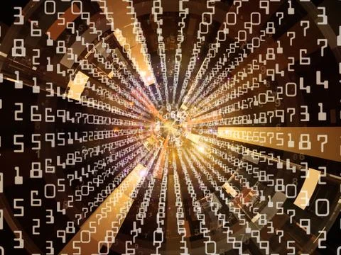 Computing Integers Ilustração Stock