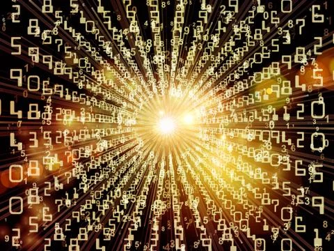 Computing Integers Ilustração Stock