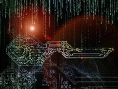 Computing Key Code 스톡 일러스트