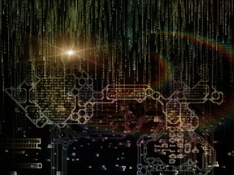 Computing Key Code Ilustração Stock