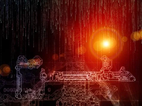 Computing Key Code Ilustração Stock