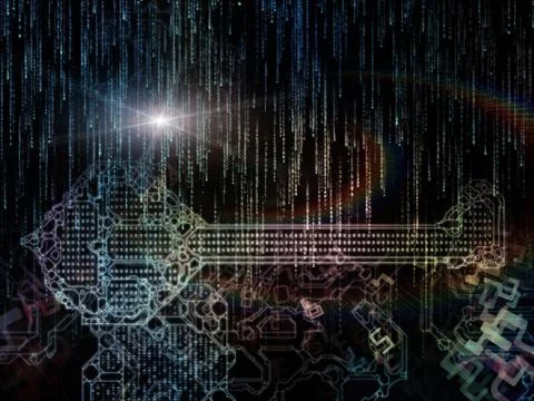 Computing Key Code Ilustração Stock