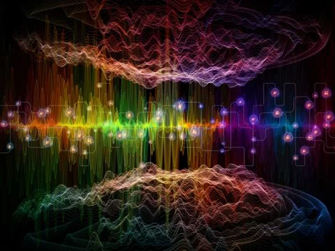 Computing Light Wave 库存插图