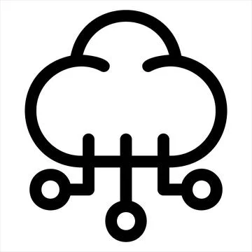 Computing line icon vector illustration isolated on white background Stockillustratie