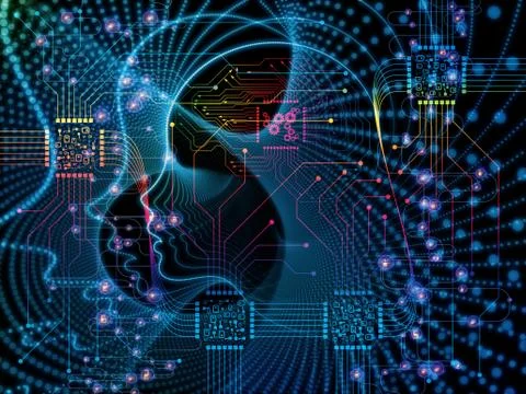 Computing Machine Consciousness Ilustração Stock