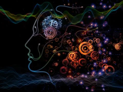 Computing Machine Consciousness Stock Illustration