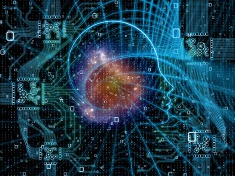 Computing Machine Consciousness Ilustração Stock