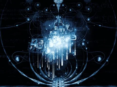 Computing Math Design Ilustração Stock