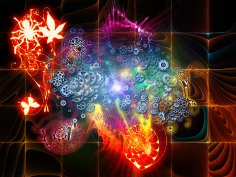 Computing Math Visualization 스톡 일러스트