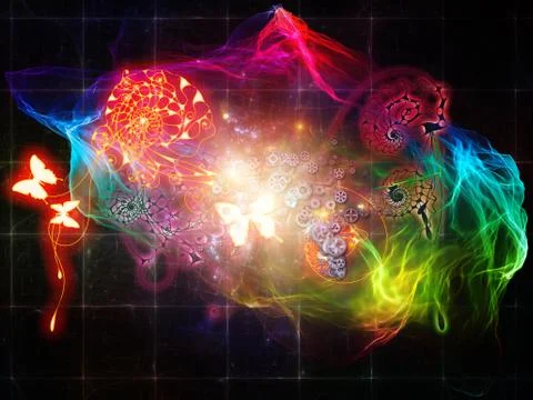 Computing Math Visualization Illustrazione stock