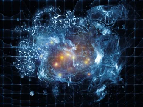 Computing Math Visualization Ilustração Stock