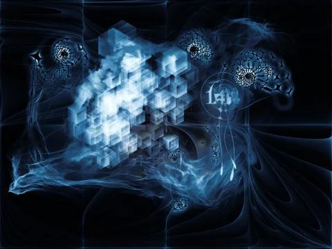 Computing Math Visualization 스톡 일러스트
