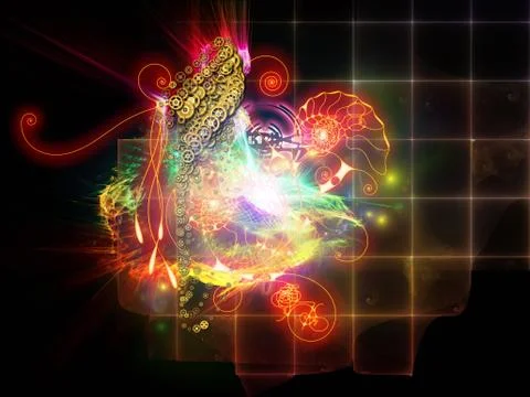 Computing Math Visualization Illustrazione stock