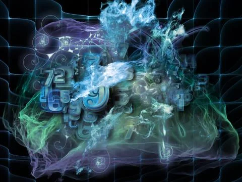 Computing Math Visualization Stockillustratie