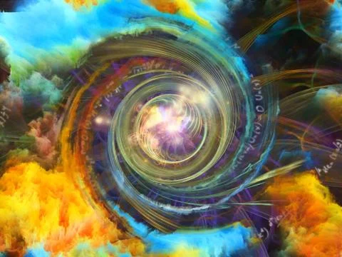 Computing Math Vortex 스톡 일러스트