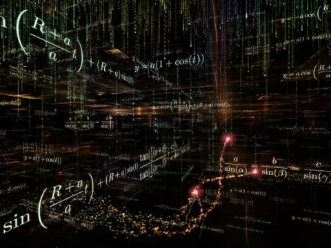 Computing Mathematics Ilustração Stock