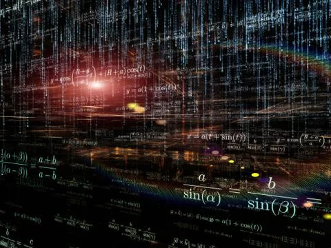 Computing Mathematics Illustrazione stock