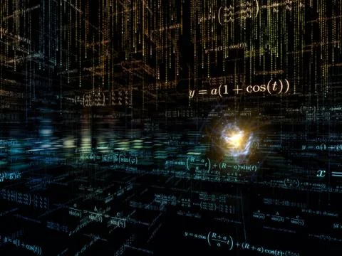 Computing Mathematics Ilustração Stock