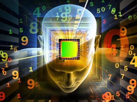 Computing Mind Ilustração Stock