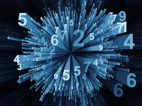 Computing Moving Digits Ilustração Stock